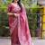 Pink batik chanderi saree