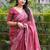 Pink batik chanderi saree