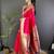 Pink soft silk paithani saree with unstitched blouse piece