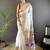 White soft silk paithani saree with unstitched blouse piece
