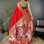 Red soft silk paithani saree with unstitched blouse piece