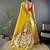 Yellow soft silk paithani saree with unstitched blouse piece