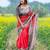 Pink silk blend tussar saree