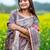 Pink silk blend tussar saree
