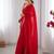Pink sequinned satin saree