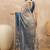 Multicolor floral satin fusion saree