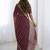Maroon leheriya embroidered satin designer saree