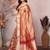 Peach woven design zari saree