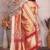 Peach woven design zari saree