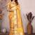 Yellow woven design zari saree