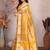 Yellow woven design zari saree