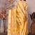 Yellow woven design zari saree