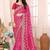 Pink woven design zari heavy work saree