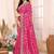 Pink woven design zari heavy work saree