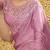 Pink sequinned poly georgette saree