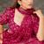 Pink pink printed silk blend bandhani sarees