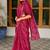 Pink pink printed silk blend bandhani sarees