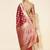 Maroon maroon organza  ethnic motifs saree with unstitched blouse piece