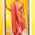 Pink pink organza  geometric design saree with unstitched blouse piece