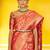 Pink pink organza  geometric design saree with unstitched blouse piece