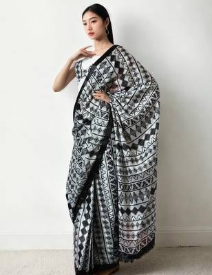 Black silk blend saree 2