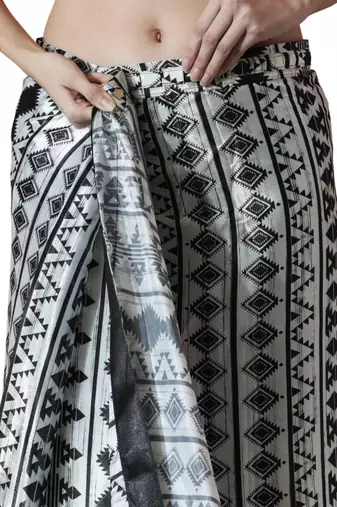 Black silk blend saree