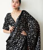Black silk blend saree