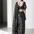 Black silk blend saree