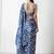 White abstract printed ready to wear saree