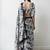 White floral print monochrome saree with unstitched blouse piece