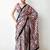 Peach floral printed ready to wear saree
