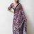 Pink floral print saree with unstitched blouse piece