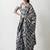 White women printed ready to wear saree with unstitched blouse piece