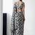 White women printed ready to wear saree with unstitched blouse piece