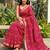 Maroon printed woven cotton sarees