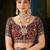 Maroon paisley embroidered satin designer saree