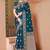 Teal embellished zari kanjeevaram saree