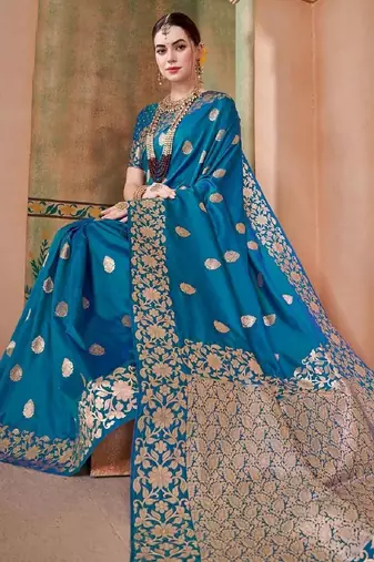 Blue blue kanjeevaram sarees