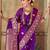 Magenta embellished zari kanjeevaram saree