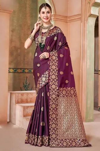 Purple purple kanjeevaram sarees