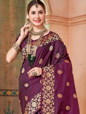 Purple purple kanjeevaram sarees 2