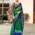 Green ethnic motifs zari poly chiffon saree