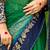 Green ethnic motifs zari poly chiffon saree