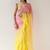 Multicolor ombre pure chiffon saree