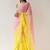 Multicolor ombre pure chiffon saree