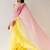 Multicolor ombre pure chiffon saree
