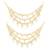 Gold plated white kundan beads studded earrings chain ethnic stylish fashion hair accessories jewellery gift for women