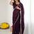 Purple embellished embroidered pure georgette saree