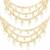 Gold plated white kundan beads studded earrings chain ethnic stylish fashion hair accessories jewellery gift for women