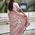White ethnic motifs woven design pashmina saree